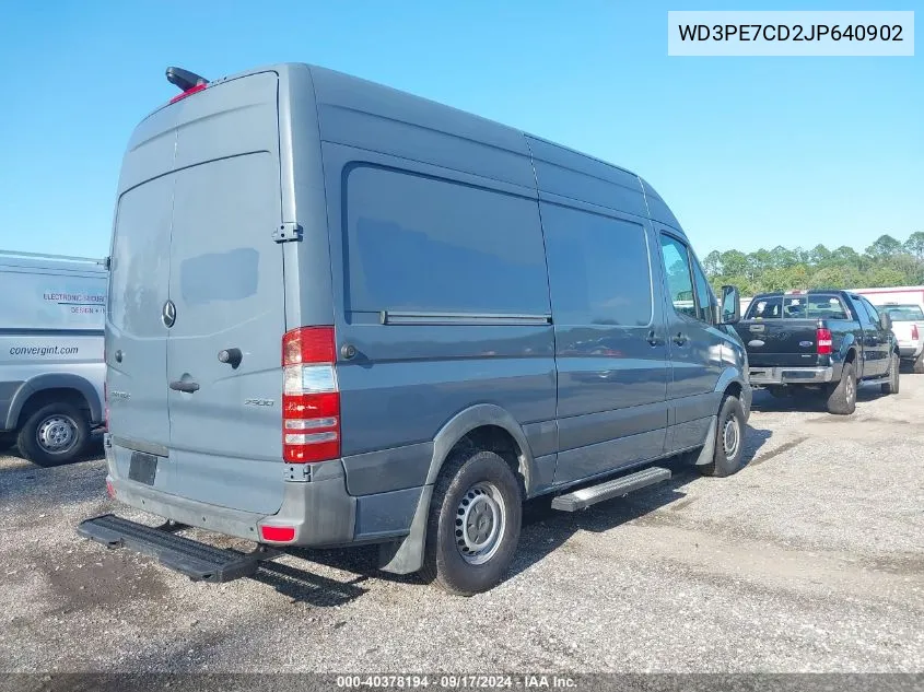 2018 Mercedes-Benz Sprinter 2500 Standard Roof V6 VIN: WD3PE7CD2JP640902 Lot: 40378194