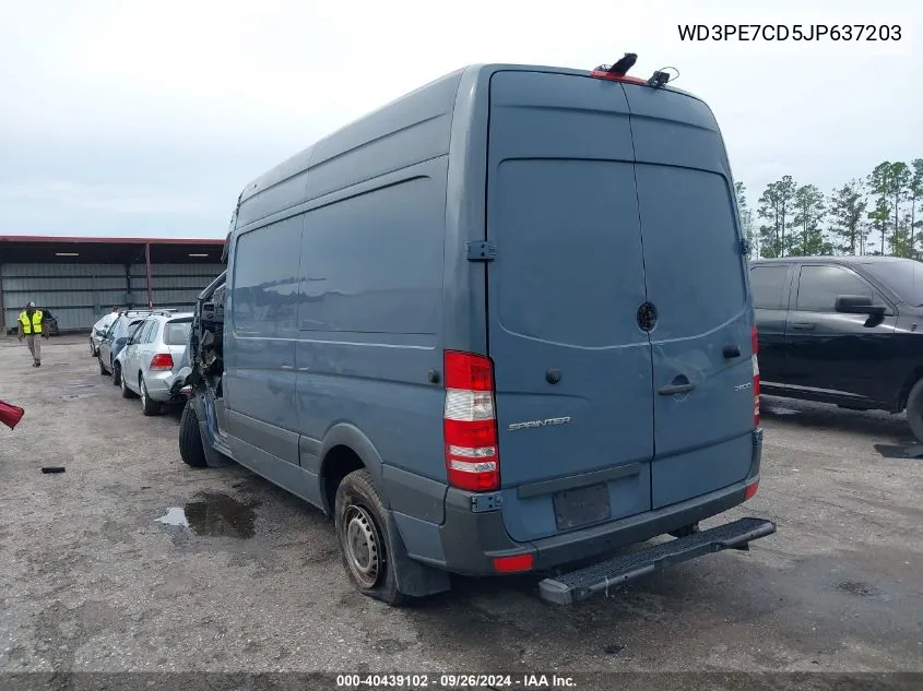 2018 Mercedes-Benz Sprinter 2500 Standard Roof V6 VIN: WD3PE7CD5JP637203 Lot: 40439102