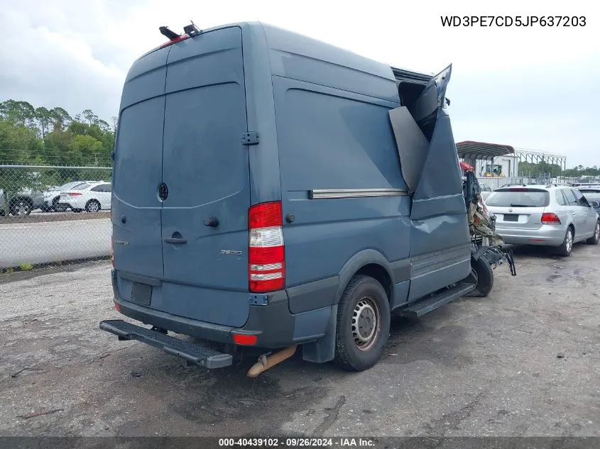 2018 Mercedes-Benz Sprinter 2500 Standard Roof V6 VIN: WD3PE7CD5JP637203 Lot: 40439102