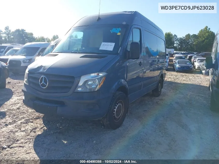 2018 Mercedes-Benz Sprinter 2500 Standard Roof V6 VIN: WD3PE7CD9JP623028 Lot: 40490388