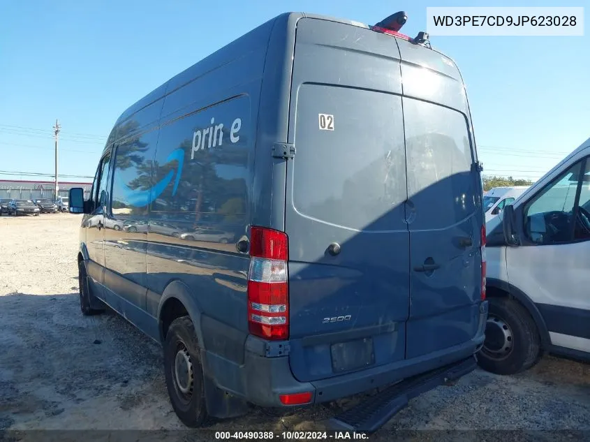 2018 Mercedes-Benz Sprinter 2500 Standard Roof V6 VIN: WD3PE7CD9JP623028 Lot: 40490388