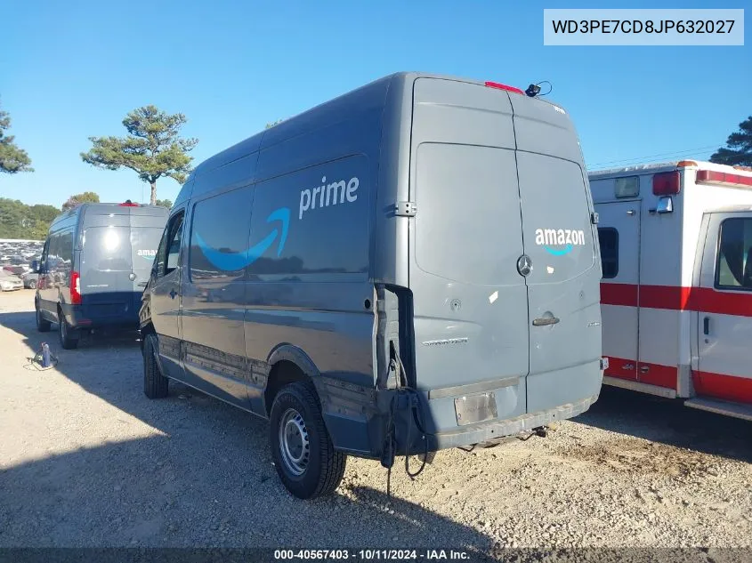 2018 Mercedes-Benz Sprinter 2500 Standard Roof V6 VIN: WD3PE7CD8JP632027 Lot: 40567403