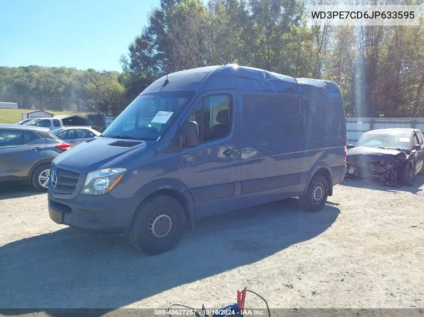 2018 Mercedes-Benz Sprinter 2500 Standard Roof V6 VIN: WD3PE7CD6JP633595 Lot: 40627257