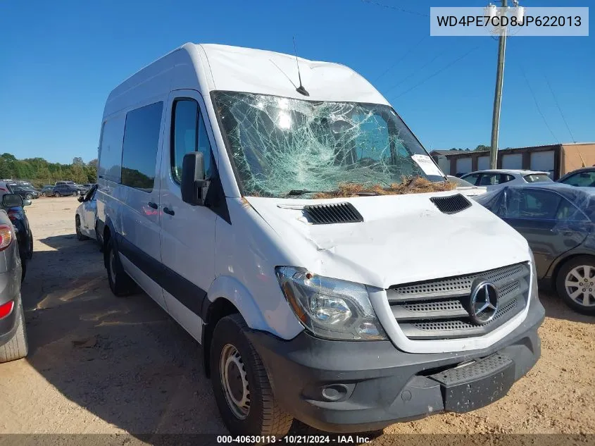 2018 Mercedes-Benz Sprinter 2500 Standard Roof V6 VIN: WD4PE7CD8JP622013 Lot: 40630113