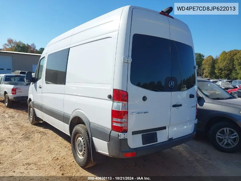 2018 Mercedes-Benz Sprinter 2500 Standard Roof V6 VIN: WD4PE7CD8JP622013 Lot: 40630113