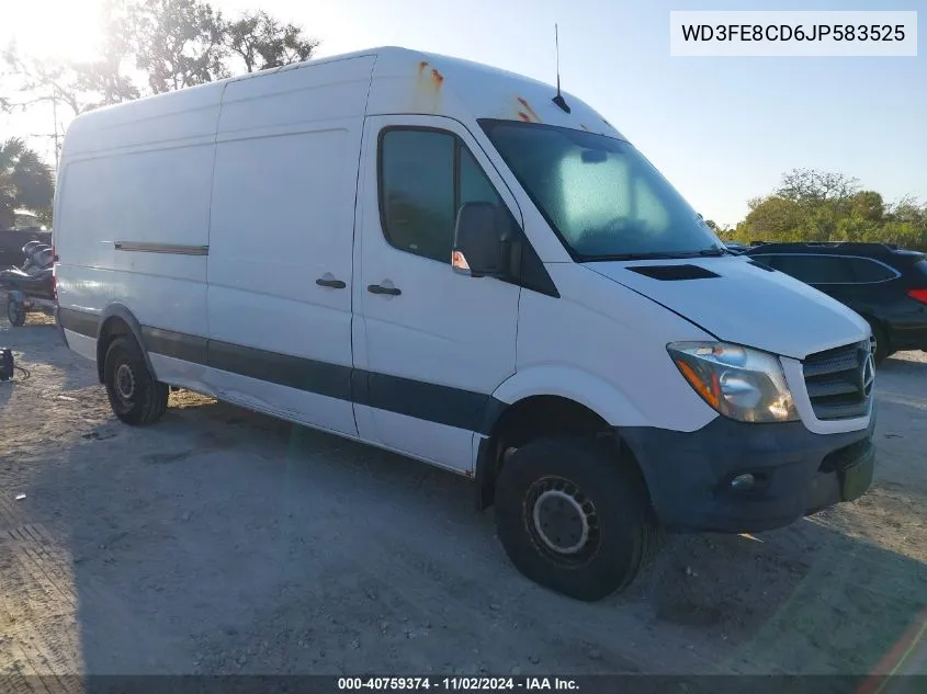 2018 Mercedes-Benz Sprinter 2500 High Roof V6 VIN: WD3FE8CD6JP583525 Lot: 40759374