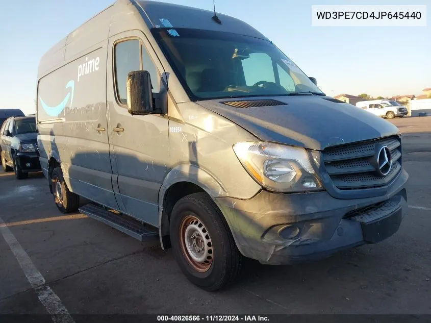 2018 Mercedes-Benz Sprinter 2500 Standard Roof V6 VIN: WD3PE7CD4JP645440 Lot: 40826566