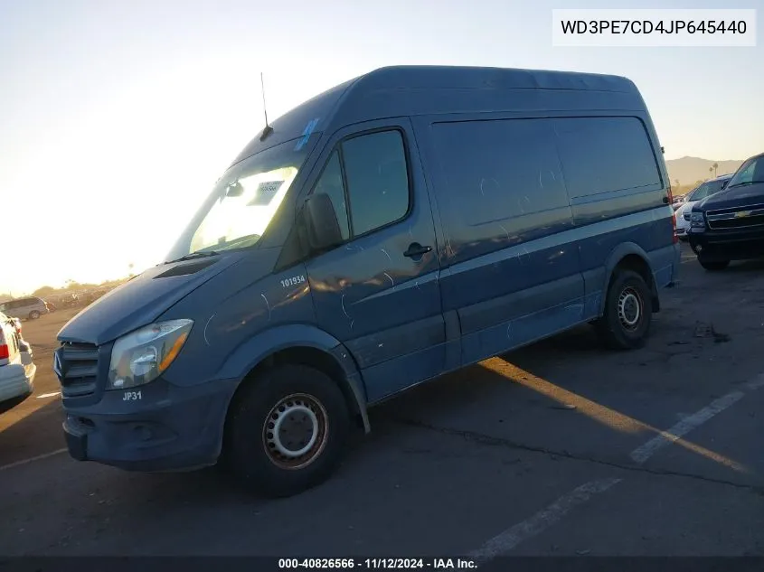 2018 Mercedes-Benz Sprinter 2500 Standard Roof V6 VIN: WD3PE7CD4JP645440 Lot: 40826566