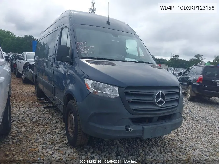 2019 Mercedes-Benz Sprinter 2500 High Roof V6 VIN: WD4PF1CDXKP123158 Lot: 39292165