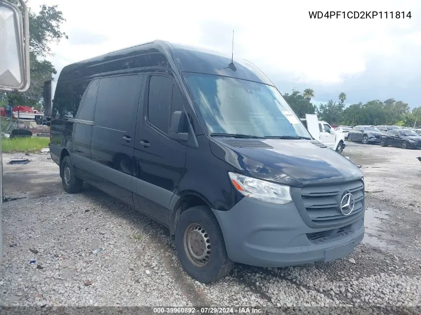 2019 Mercedes-Benz Sprinter 2500 High Roof V6 VIN: WD4PF1CD2KP111814 Lot: 39960892