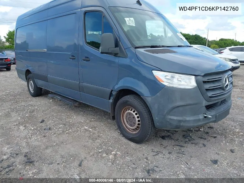 WD4PF1CD6KP142760 2019 Mercedes-Benz Sprinter 2500 High Roof V6