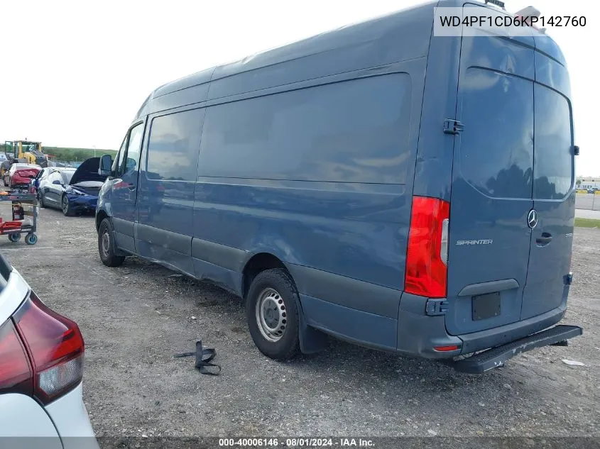 WD4PF1CD6KP142760 2019 Mercedes-Benz Sprinter 2500 High Roof V6