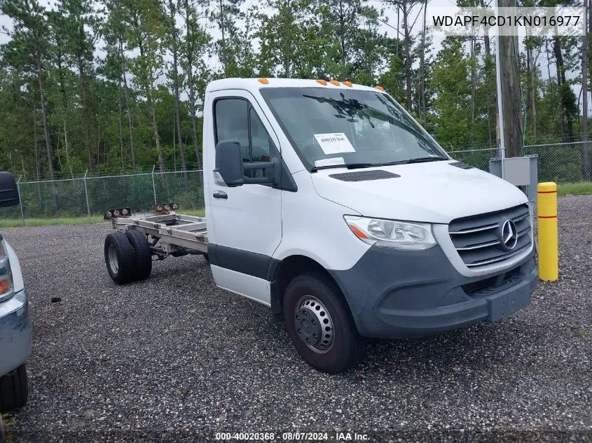 2019 Mercedes-Benz Sprinter 4500 High Roof V6/Standard Roof V6 VIN: WDAPF4CD1KN016977 Lot: 40020368