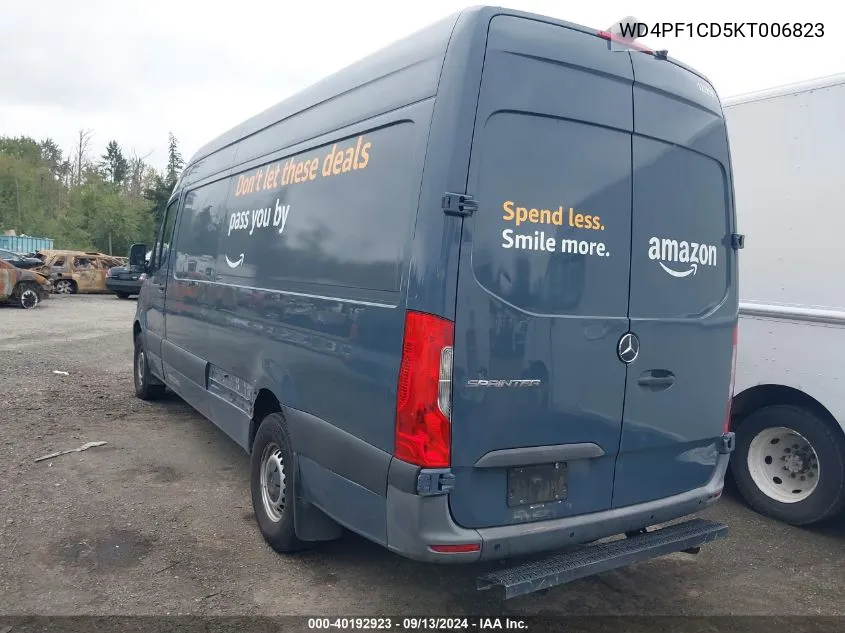 2019 Mercedes-Benz Sprinter 2500 High Roof V6 VIN: WD4PF1CD5KT006823 Lot: 40192923