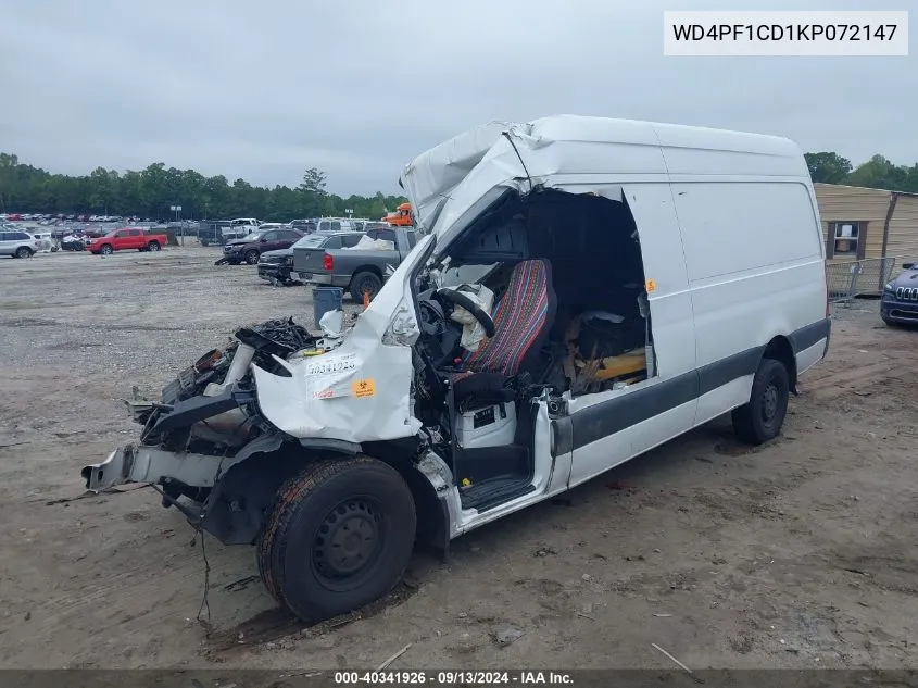 WD4PF1CD1KP072147 2019 Mercedes-Benz Sprinter 2500 High Roof V6