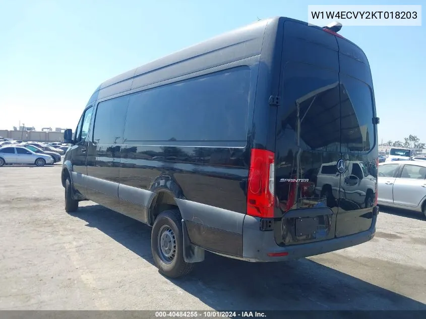 2019 Mercedes-Benz Sprinter Van 2500 VIN: W1W4ECVY2KT018203 Lot: 40484255