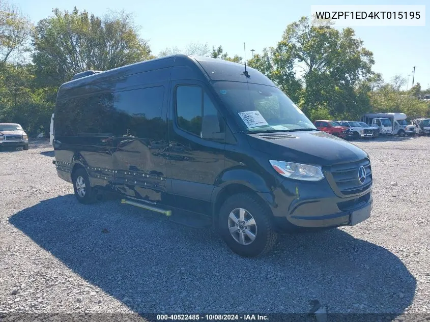 2019 Mercedes-Benz Sprinter 2500/3500 VIN: WDZPF1ED4KT015195 Lot: 40522485