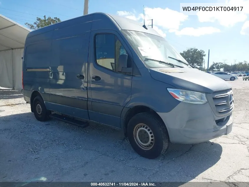 2019 Mercedes-Benz Sprinter 2500 High Roof V6/Standard Roof V6 VIN: WD4PF0CD1KT004917 Lot: 40532741