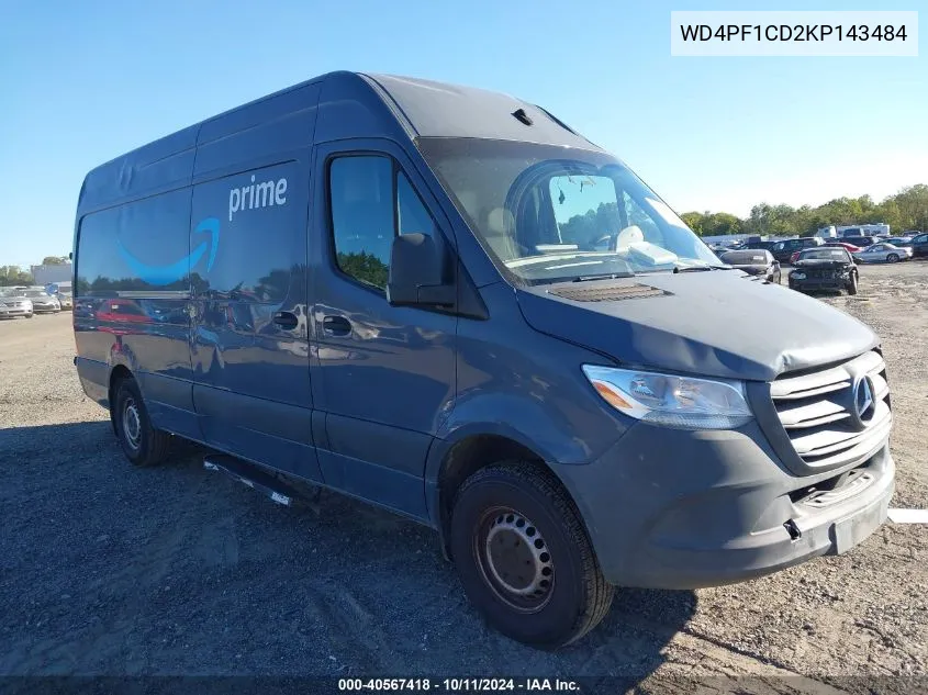 2019 Mercedes-Benz Sprinter 2500 High Roof V6 VIN: WD4PF1CD2KP143484 Lot: 40567418