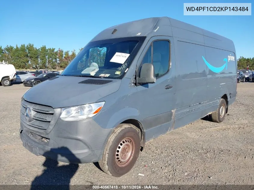 2019 Mercedes-Benz Sprinter 2500 High Roof V6 VIN: WD4PF1CD2KP143484 Lot: 40567418