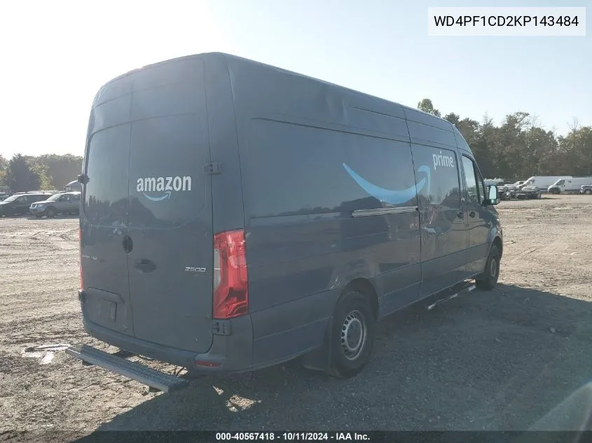 2019 Mercedes-Benz Sprinter 2500 High Roof V6 VIN: WD4PF1CD2KP143484 Lot: 40567418