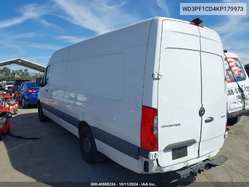 2019 Mercedes-Benz Sprinter 2500 High Roof V6 VIN: WD3PF1CD4KP179973 Lot: 40585224