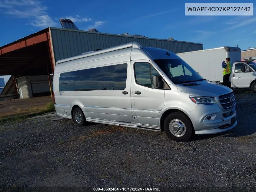 2019 Mercedes-Benz Sprinter 4500 High Roof V6/Standard Roof V6 VIN: WDAPF4CD7KP127442 Lot: 40602404