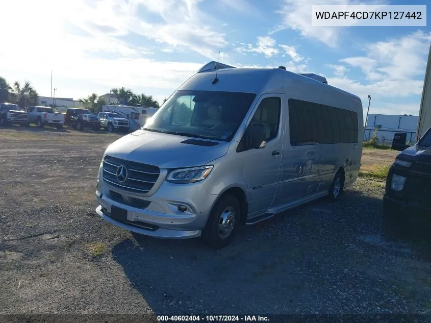 2019 Mercedes-Benz Sprinter 4500 High Roof V6/Standard Roof V6 VIN: WDAPF4CD7KP127442 Lot: 40602404