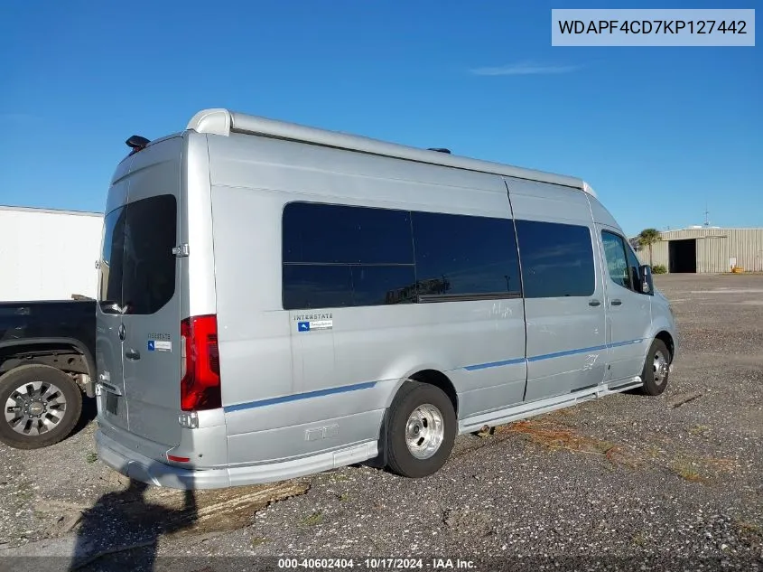 2019 Mercedes-Benz Sprinter 4500 High Roof V6/Standard Roof V6 VIN: WDAPF4CD7KP127442 Lot: 40602404