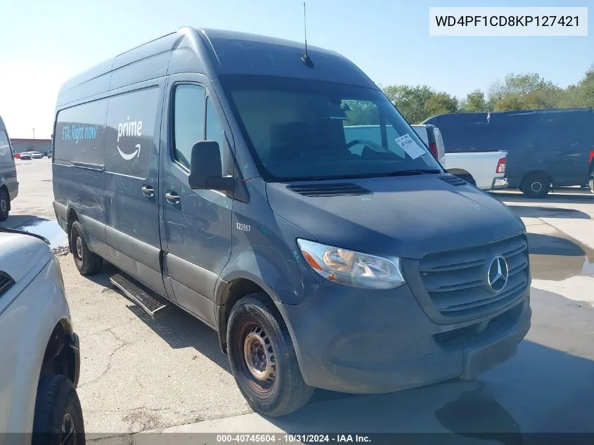 2019 Mercedes-Benz Sprinter 2500 High Roof V6 VIN: WD4PF1CD8KP127421 Lot: 40745604