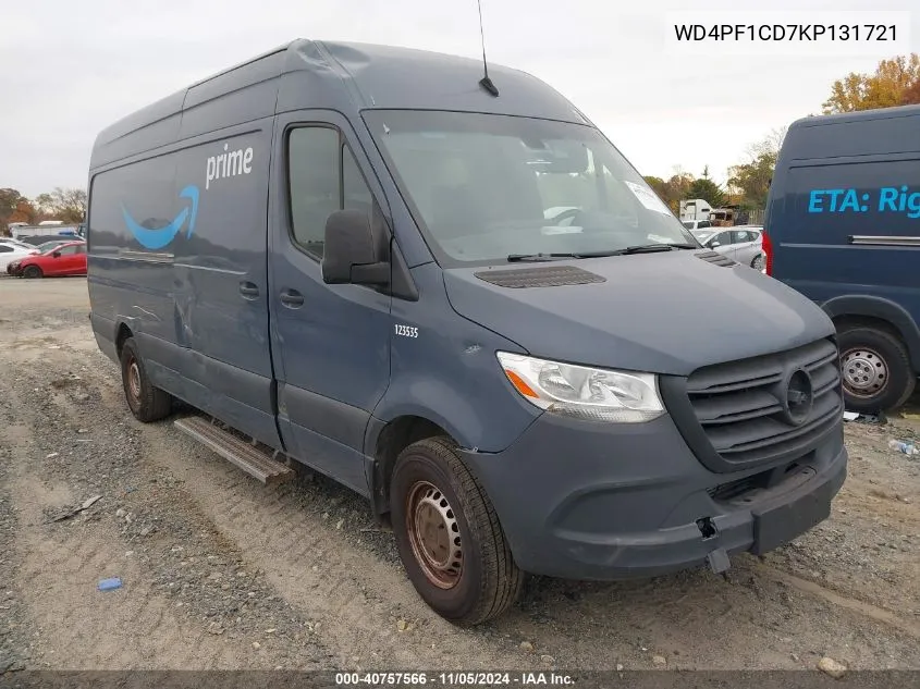 2019 Mercedes-Benz Sprinter 2500 High Roof V6 VIN: WD4PF1CD7KP131721 Lot: 40757566