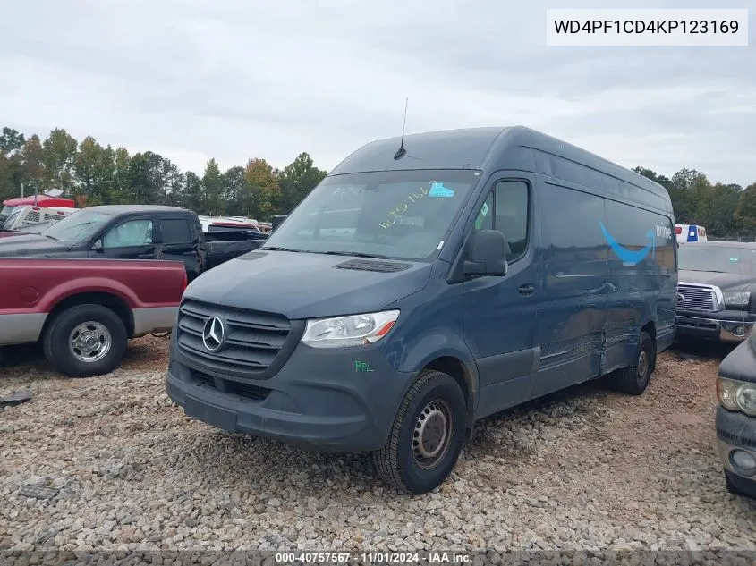 2019 Mercedes-Benz Sprinter 2500 High Roof V6 VIN: WD4PF1CD4KP123169 Lot: 40757567