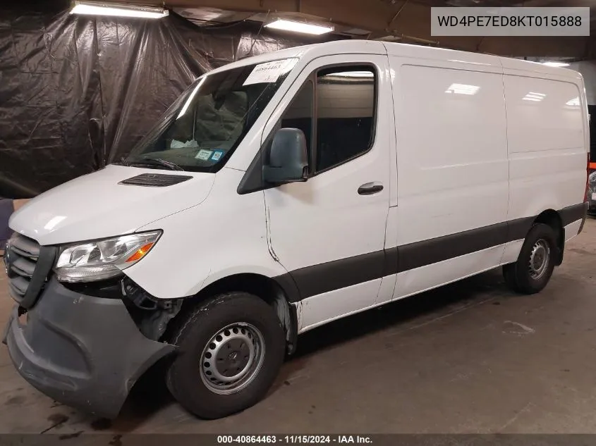 2019 Mercedes-Benz Sprinter 1500 VIN: WD4PE7ED8KT015888 Lot: 40864463