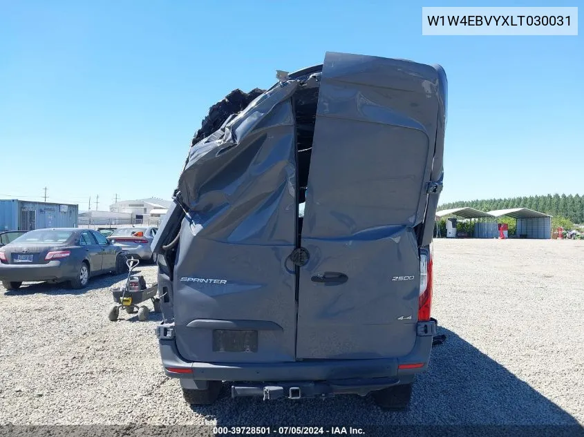 2020 Mercedes-Benz Sprinter 2500 Standard Roof V6 VIN: W1W4EBVYXLT030031 Lot: 39728501