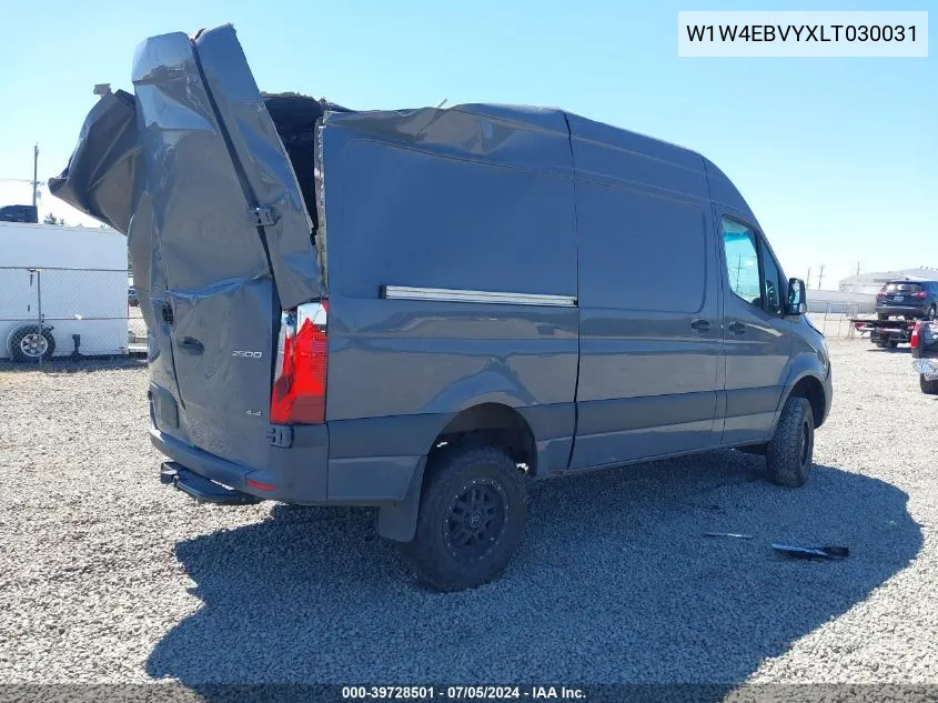 2020 Mercedes-Benz Sprinter 2500 Standard Roof V6 VIN: W1W4EBVYXLT030031 Lot: 39728501