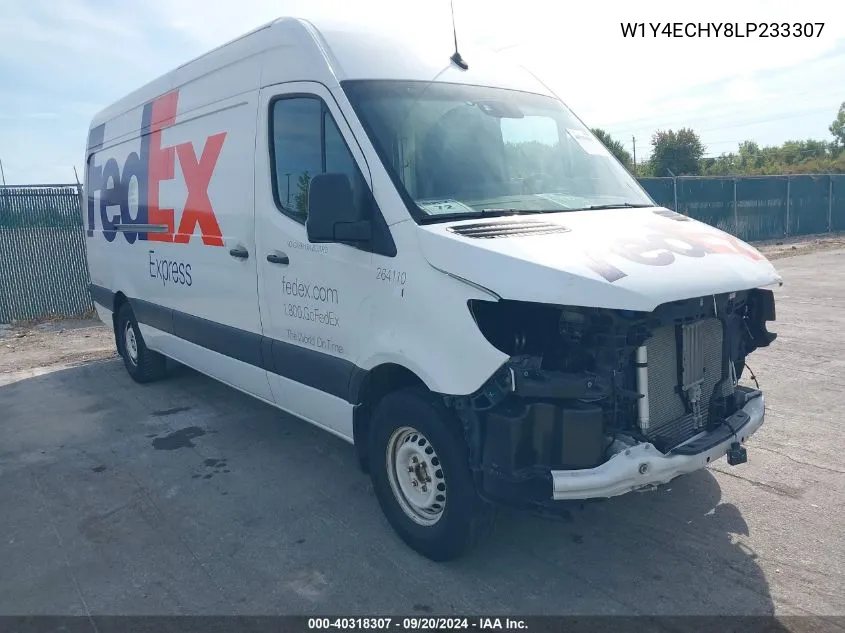 2020 Mercedes-Benz Sprinter 2500 High Roof V6 VIN: W1Y4ECHY8LP233307 Lot: 40318307