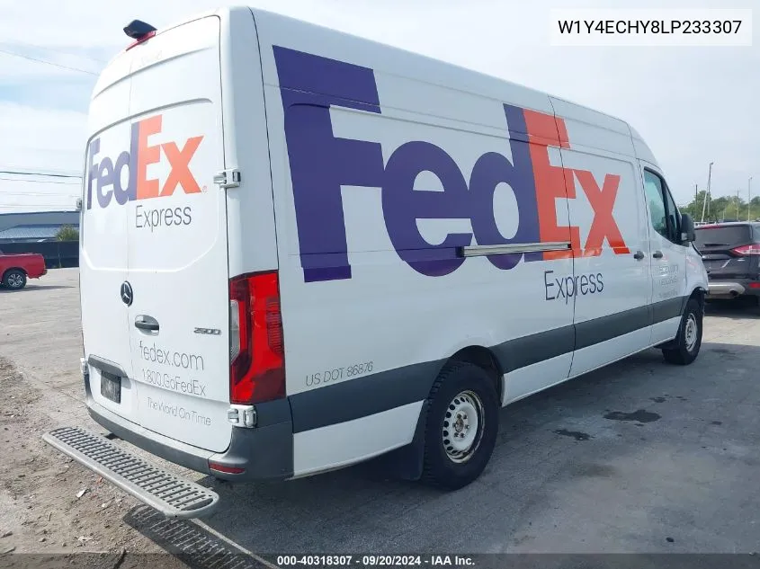 2020 Mercedes-Benz Sprinter 2500 High Roof V6 VIN: W1Y4ECHY8LP233307 Lot: 40318307