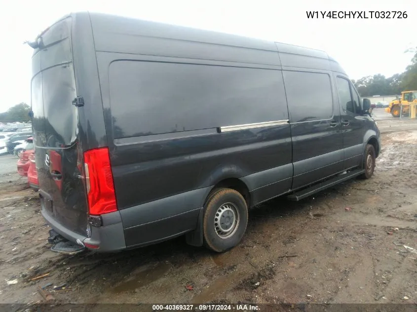 2020 Mercedes-Benz Sprinter 2500 High Roof V6 VIN: W1Y4ECHYXLT032726 Lot: 40369327