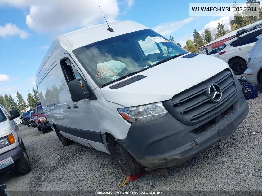 2020 Mercedes-Benz Sprinter 2500 High Roof V6 VIN: W1W4ECHY3LT035704 Lot: 40423797