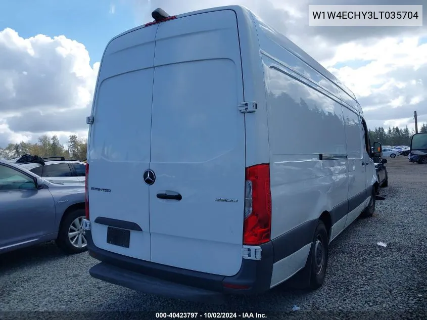 2020 Mercedes-Benz Sprinter 2500 High Roof V6 VIN: W1W4ECHY3LT035704 Lot: 40423797