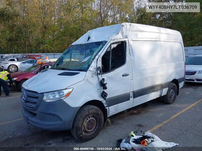 2020 Mercedes-Benz Sprinter 2500 Standard Roof I4 VIN: W1Y40BHY7LT036709 Lot: 40498748