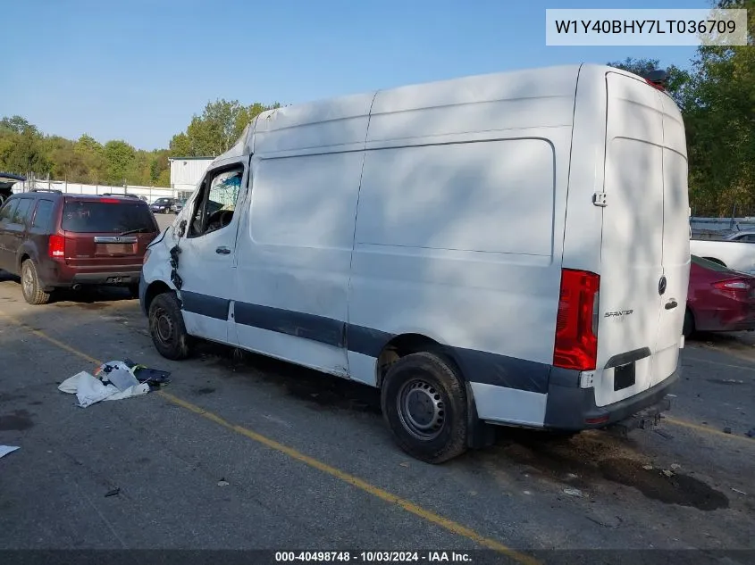 2020 Mercedes-Benz Sprinter 2500 Standard Roof I4 VIN: W1Y40BHY7LT036709 Lot: 40498748