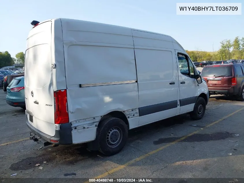 2020 Mercedes-Benz Sprinter 2500 Standard Roof I4 VIN: W1Y40BHY7LT036709 Lot: 40498748