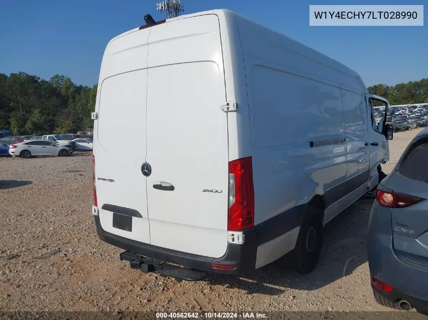 2020 Mercedes-Benz Sprinter 2500 High Roof V6 VIN: W1Y4ECHY7LT028990 Lot: 40562642