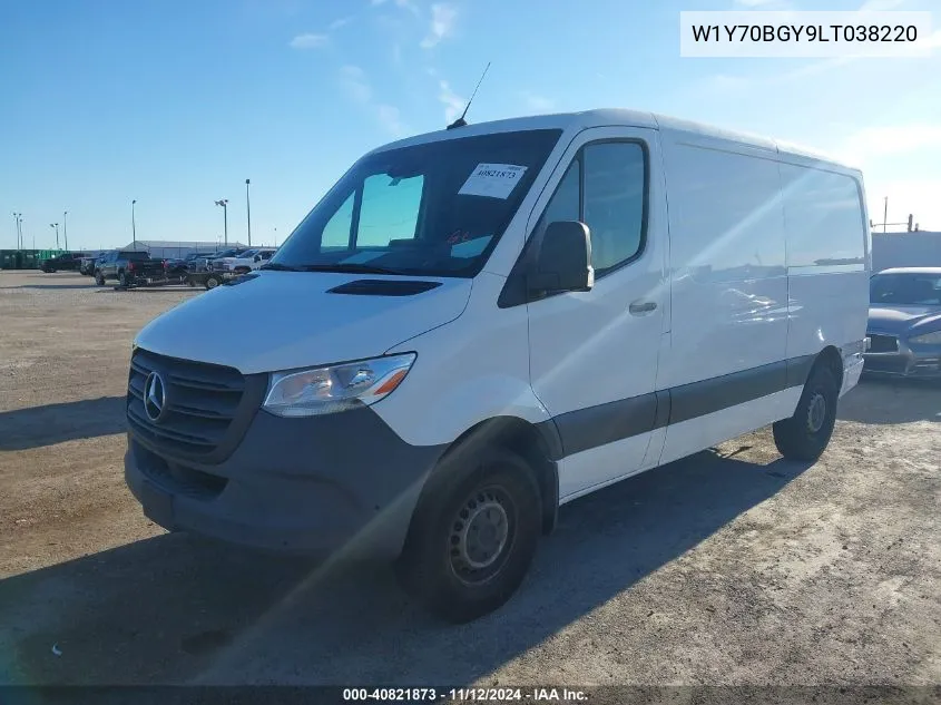 2020 Mercedes-Benz Sprinter 1500 Standard Roof I4 VIN: W1Y70BGY9LT038220 Lot: 40821873