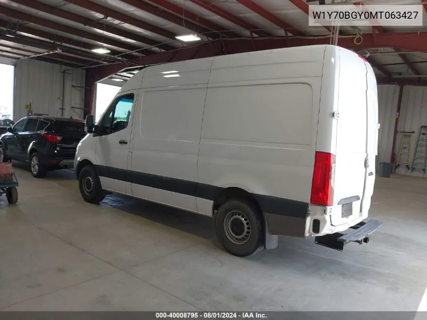 2021 Mercedes-Benz Sprinter 1500 Standard Roof I4 VIN: W1Y70BGY0MT063427 Lot: 40008795