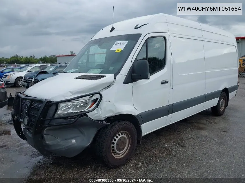 2021 Mercedes-Benz Sprinter 2500 High Roof I4 VIN: W1W40CHY6MT051654 Lot: 40300353