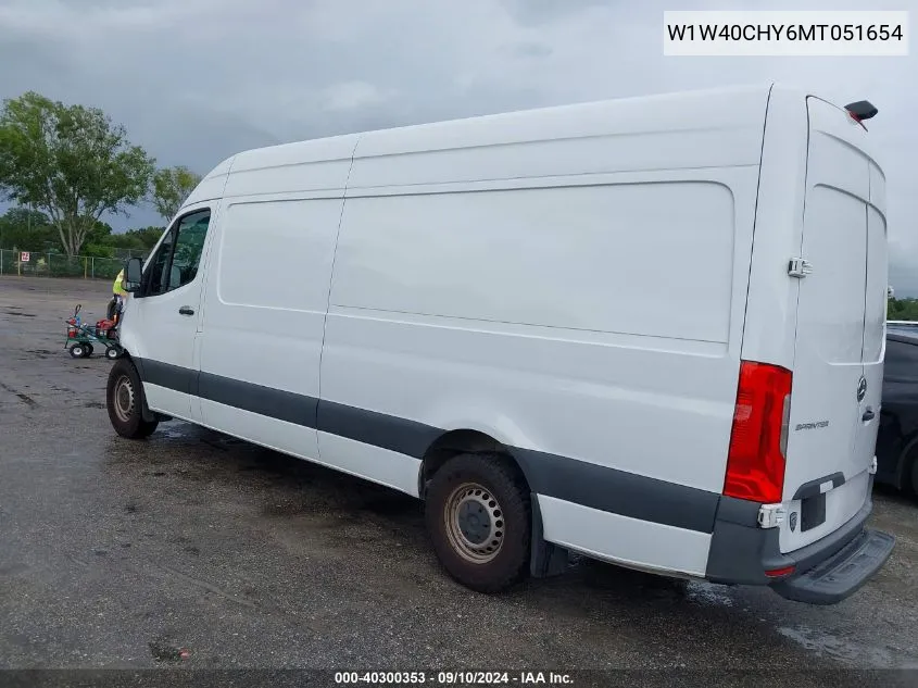 2021 Mercedes-Benz Sprinter 2500 High Roof I4 VIN: W1W40CHY6MT051654 Lot: 40300353