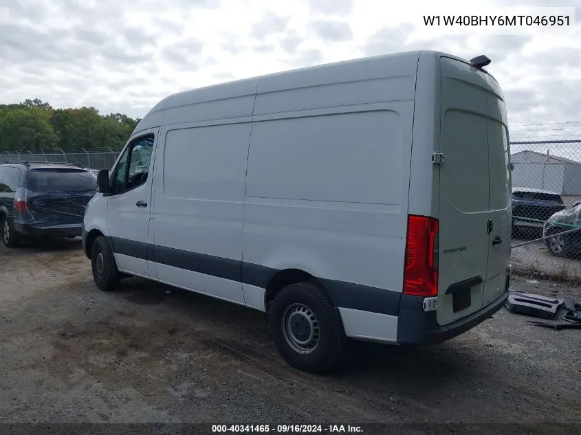 2021 Mercedes-Benz Sprinter 2500 Standard Roof I4 VIN: W1W40BHY6MT046951 Lot: 40341465