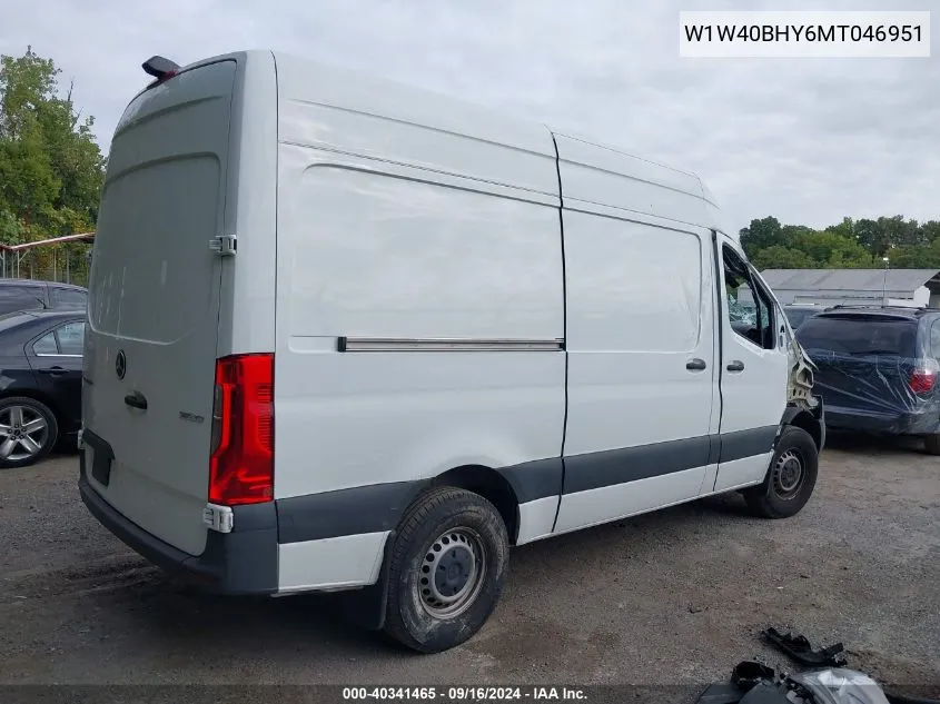 2021 Mercedes-Benz Sprinter 2500 Standard Roof I4 VIN: W1W40BHY6MT046951 Lot: 40341465